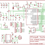 Schaltplan des ATMega168 Testboards